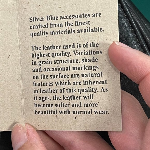 Silver Blue Brown purse resin handle - Picture 3 of 7